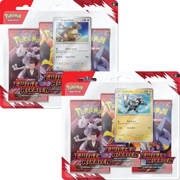 Pokémon (PKM) - Karmesin & Purpur 10 - Ewige Rivalen (KP10) - 3-Pack Blister - DE