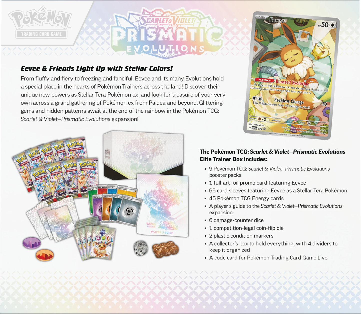 Pokémon (PKM) - Karmesin und Purpur 8.5 - Prismatische Entwicklungen / Prismatic Evolutions - Top Trainer Box - DE