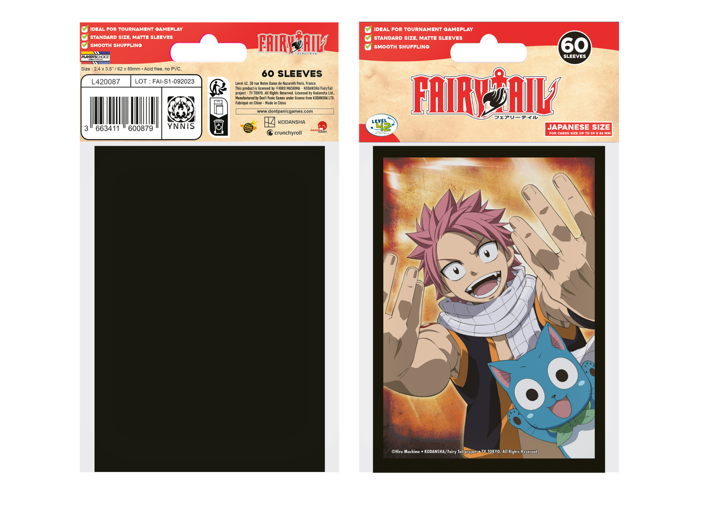 DPG - Japanese Sleeves Fairy Tail: Natsu and Happy (60 sleeves)