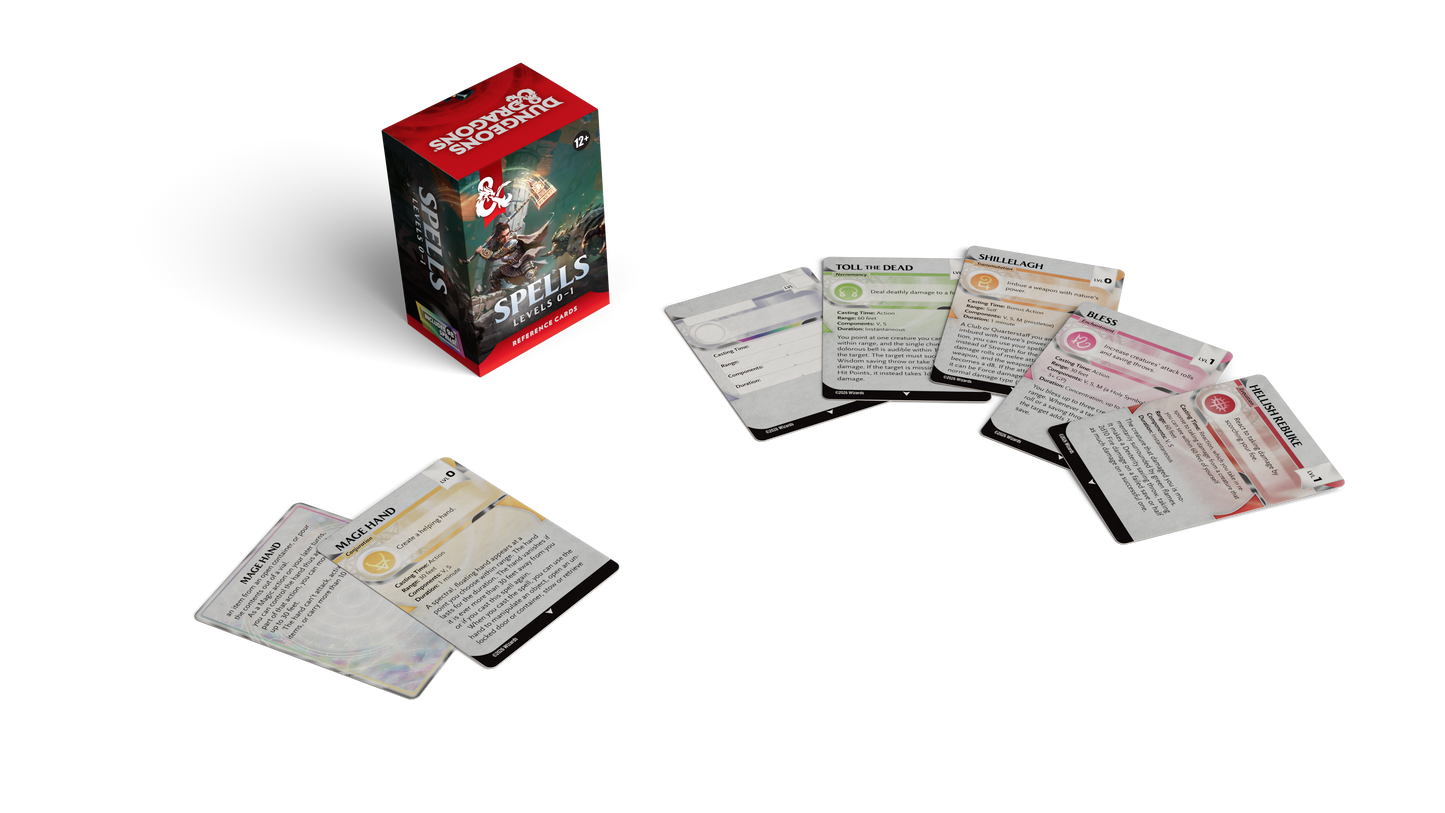 D&D - Trove Reference Cards - Spells: Levels 0-1 - EN