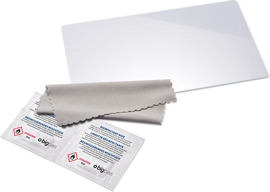 BIGBEN - Nintendo Switch - Tempered Glass Screen Protection / gehärtete Bildschirmschutzfolie - inkl. Reinigungstuch, Staubtuch - OLED