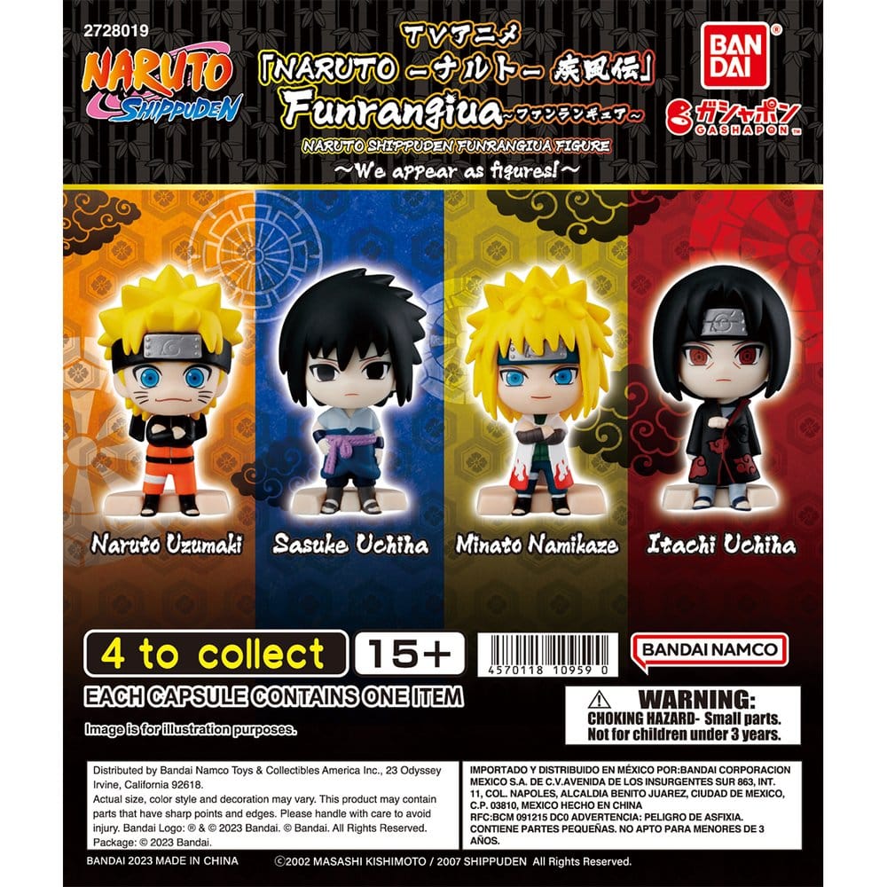 Naruto Shippuden Funrangiua Gashapon Minifiguren Blind Box Display (24)