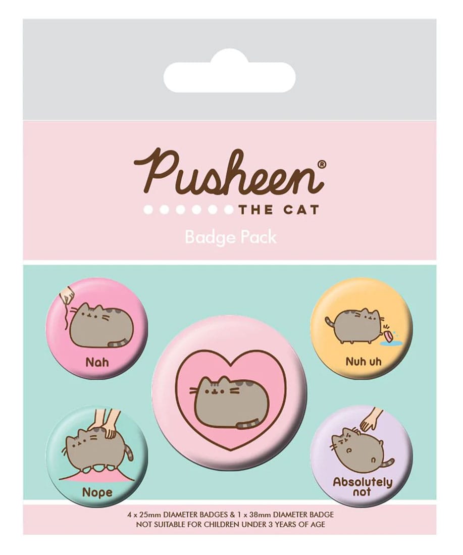 Pusheen Ansteck-Buttons 5er-Pack Pusheen Nah