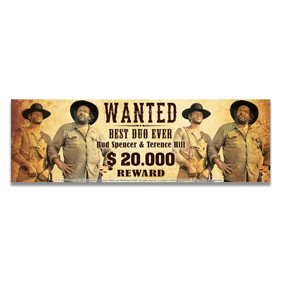 Bud Spencer & Terence Hill Emaille Tasse Wanted
