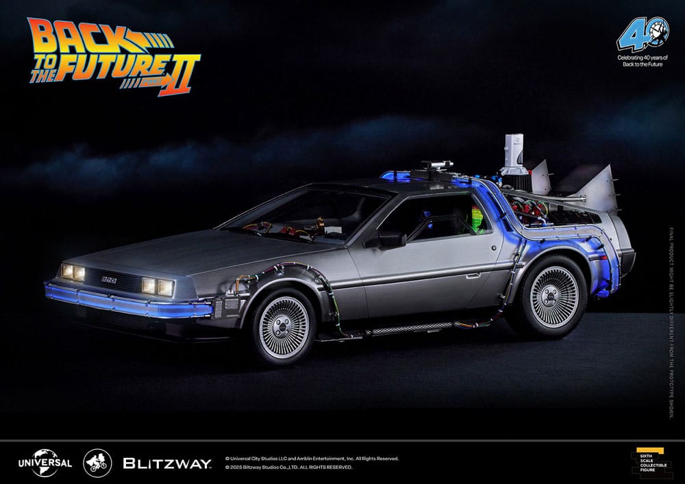 Zurück in die Zukunft II Premium UMS Fahrzeug 1/6 Zeitmaschine Time Machine 74 cm