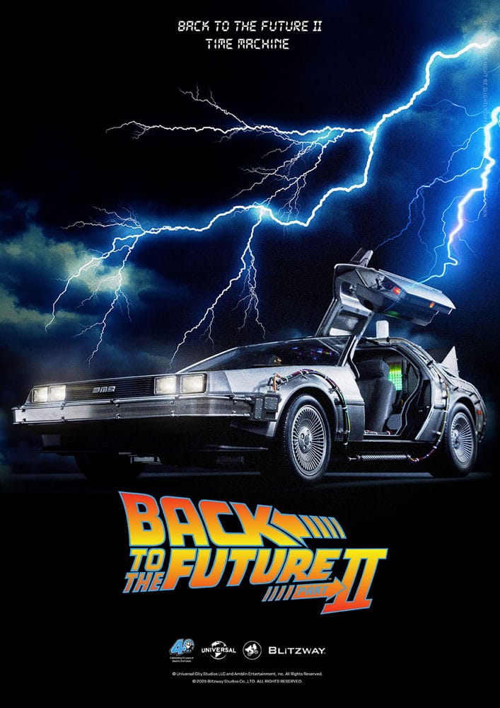 Zurück in die Zukunft II Premium UMS Fahrzeug 1/6 Zeitmaschine Time Machine 74 cm