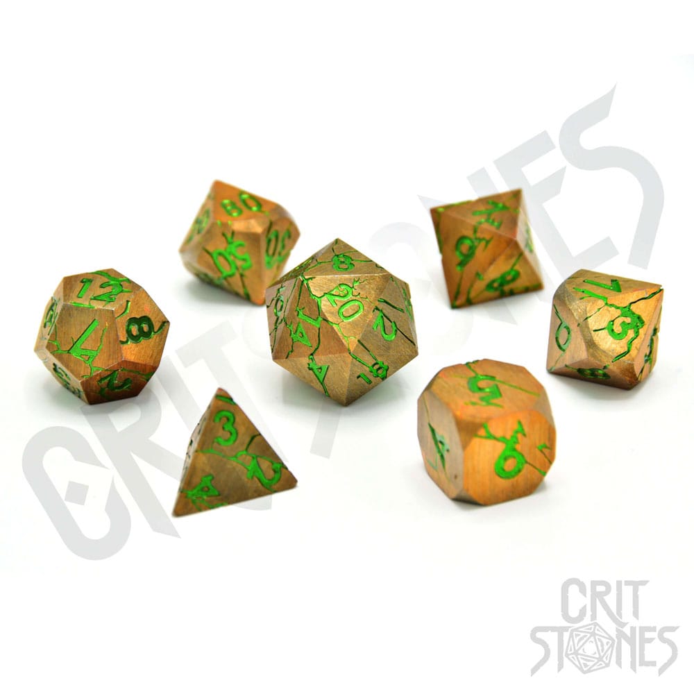 CritStones Metal Würfel Set Gorgon Gaze (7)