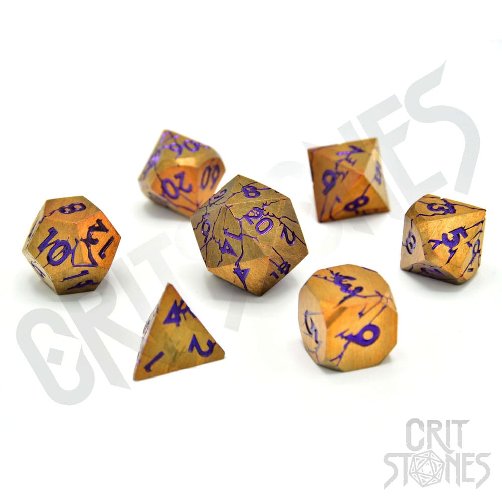 CritStones Metal Würfel Set Shattered Sigils (7)