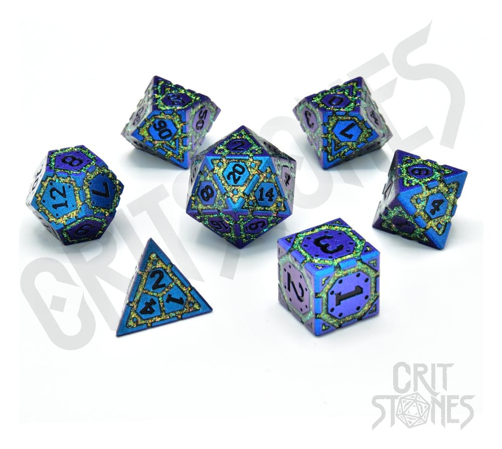CritStones Metal Würfel Set Twilight Grove (7)
