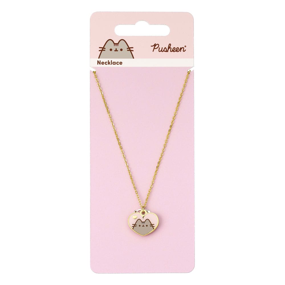 Pusheen Halskette & Anhänger Pink and Gold Heart