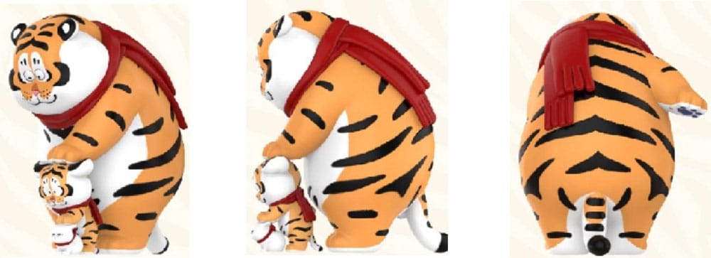 I Am Not Fat Tiger Roaring Love Series Minifiguren 9 cm Display (8)