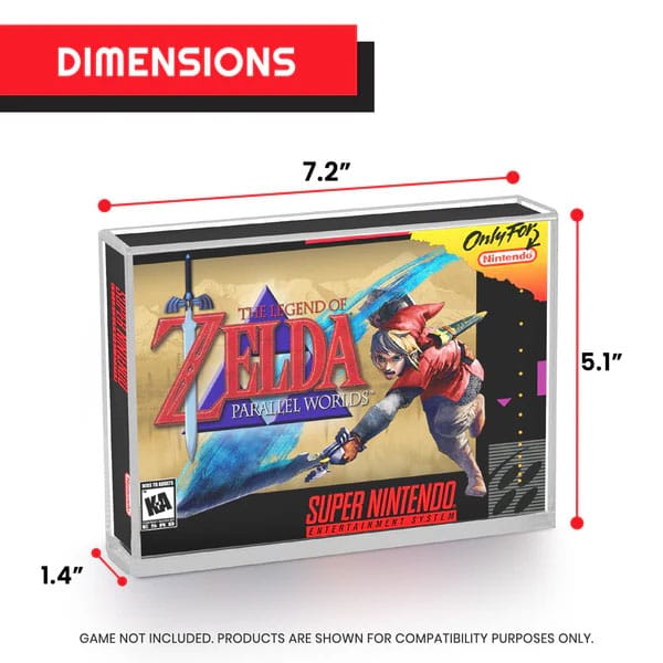 Acrylgehäuse 2er-Pack für SNES/N64 Spiele