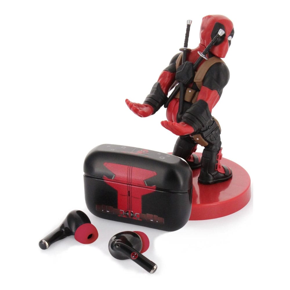 Marvel Holdems Mini-Halter & Kabellose Kopfhörer Deadpool mit TWS Buds 10 cm