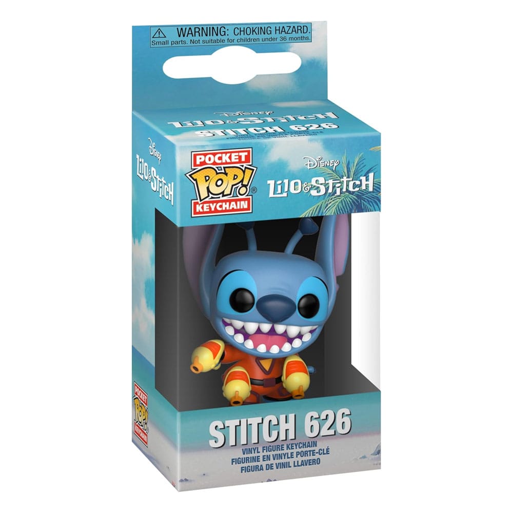 Lilo & Stitch POP! Vinyl Schlüsselanhänger 4 cm Stitch w/ Blaster Display (12)