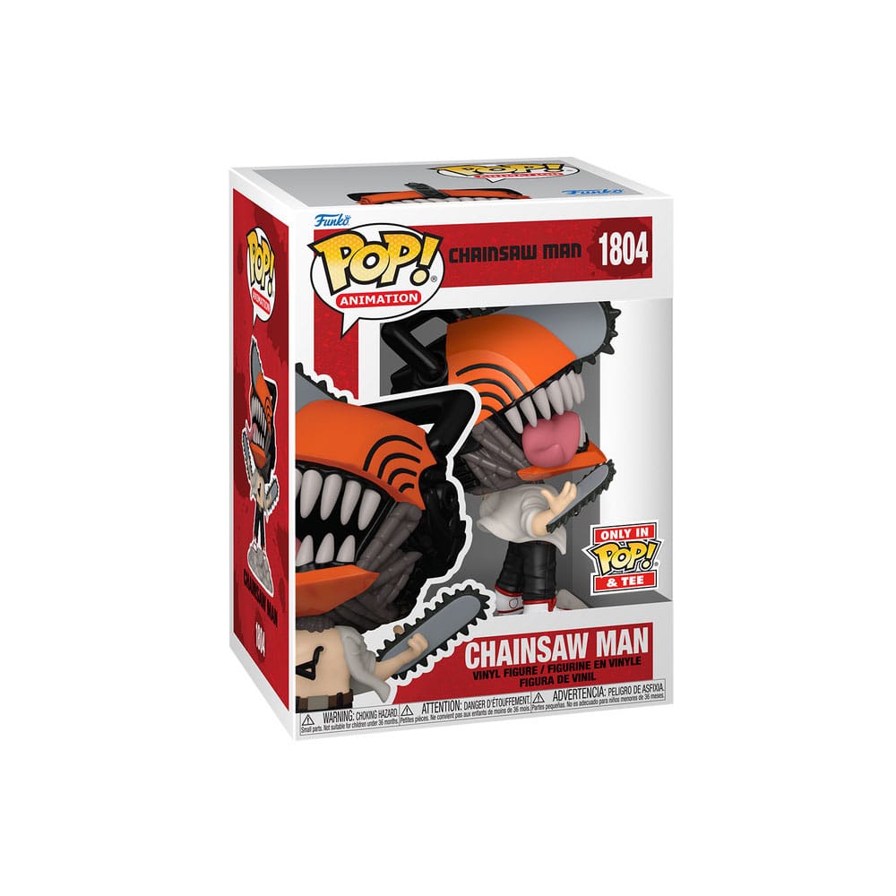 Chainsaw Man POP! & Tee Vinyl Figur & T-Shirt Set Chainsaw Man Leaping Größe S