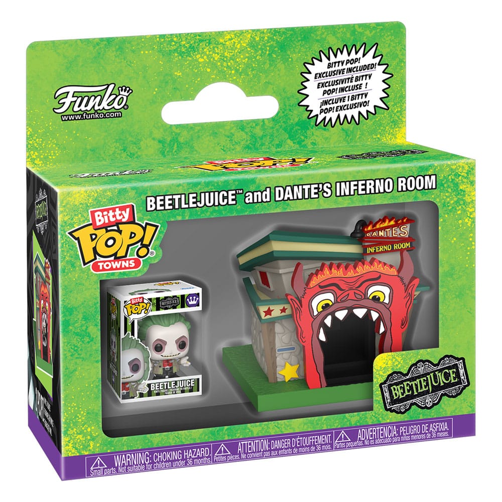 Beetlejuice Bitty POP! Towns Vinyl Figur Beetlejuice and Dante's Inferno Room
