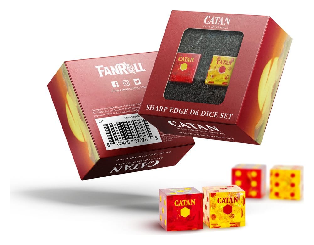 Catan Würfel Set D6 Sharp Edge Resin 