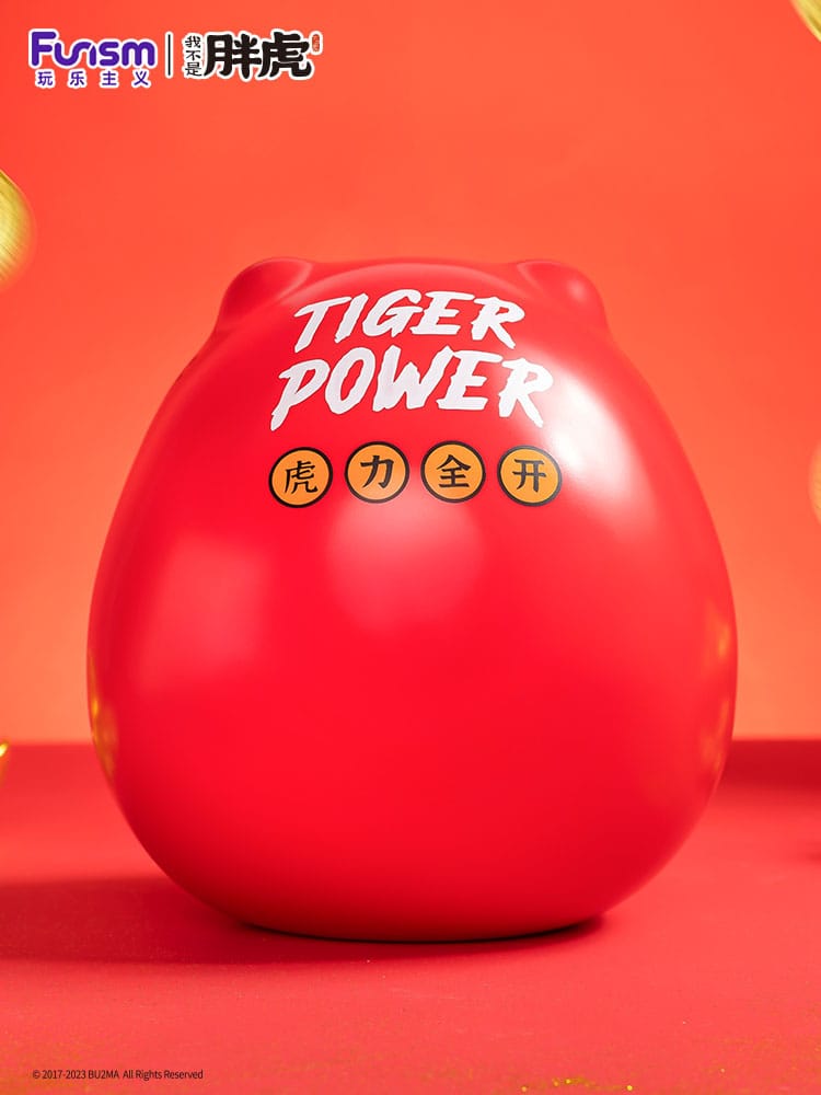 I Am Not Fat Tiger Statue Alexander the Tiger Dharuma 20 cm