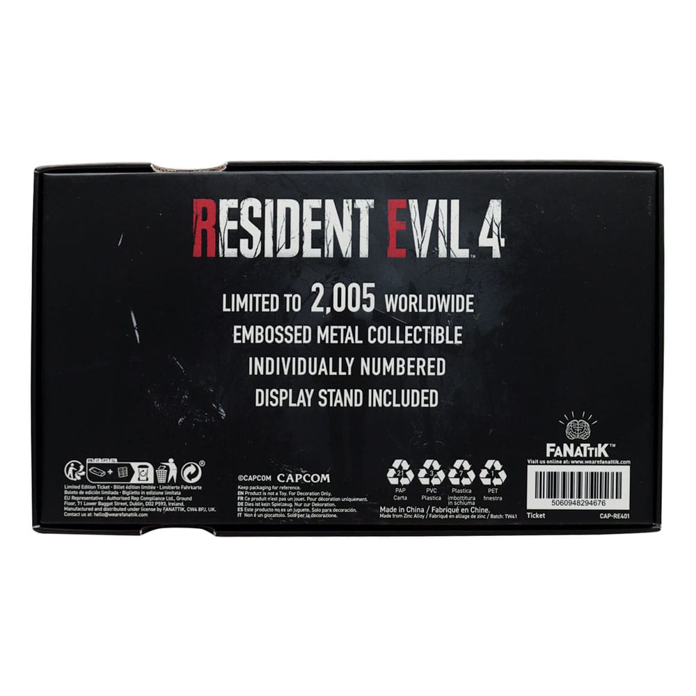 Resident Evil 4 Replik 1/1 Metal Exclusive Upgrade Ticket
