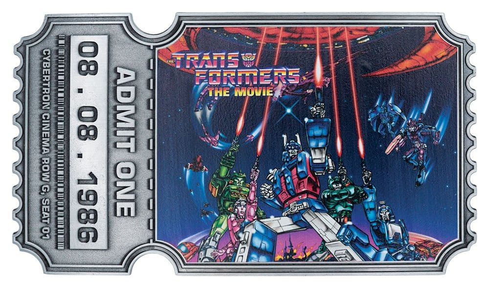 Transformers Replik The Movie 40th Anniversary Movie Ticket Limited Edition 9 x 16 cm