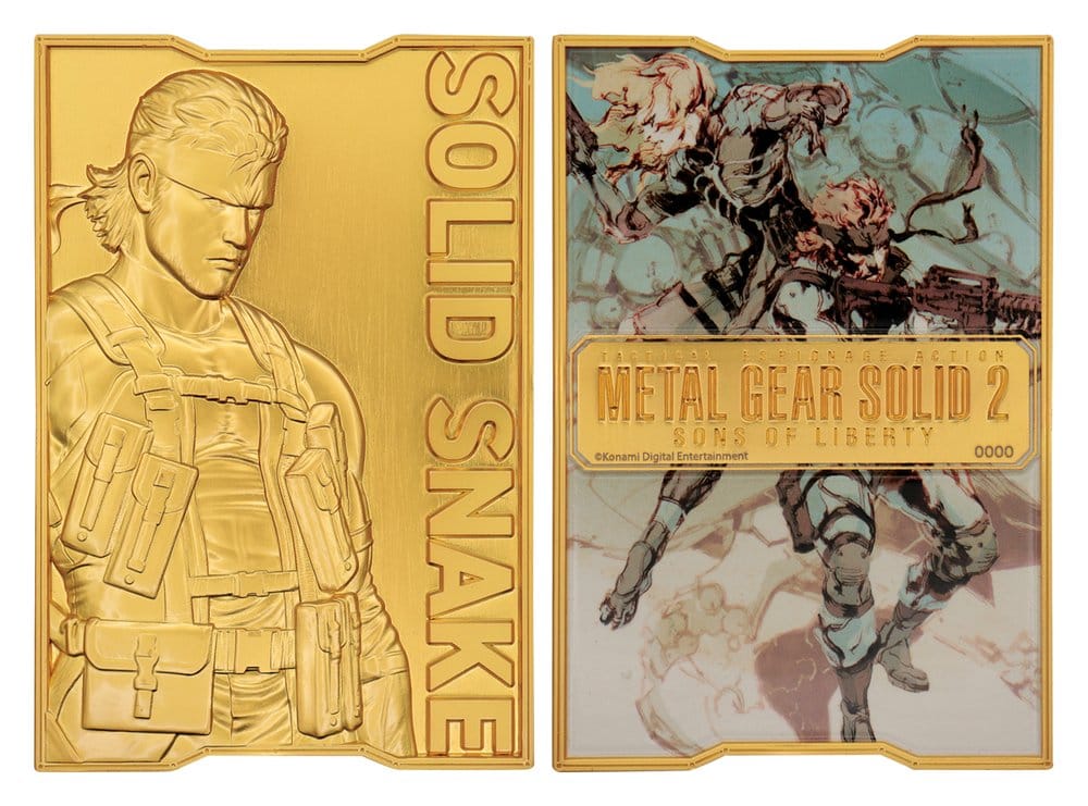 Metal Gear Solid 2 Metallbarren Snake 24k Gold Plated Limited Edition