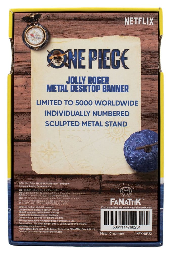 One Piece Replik Strohhutpiraten Metallbanner 11 x 6 cm