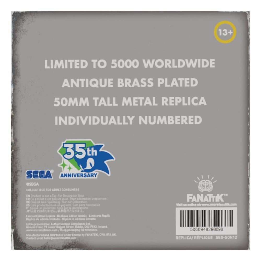 Sonic the Hedgehog Replik 35th Anniversary Metal Boot Limited Edition