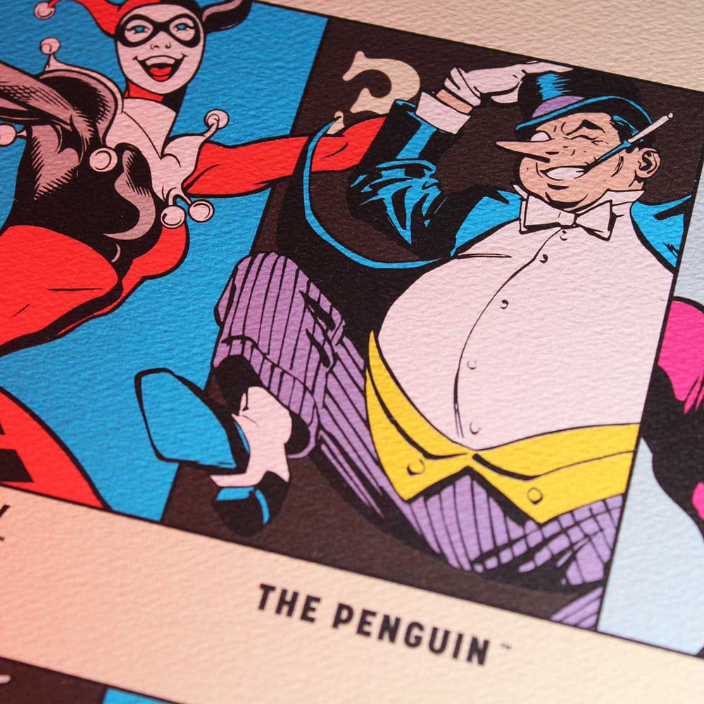 DC Comis Kunstdruck 90th Anniversary Villains Limited Edition 42 x 30 cm