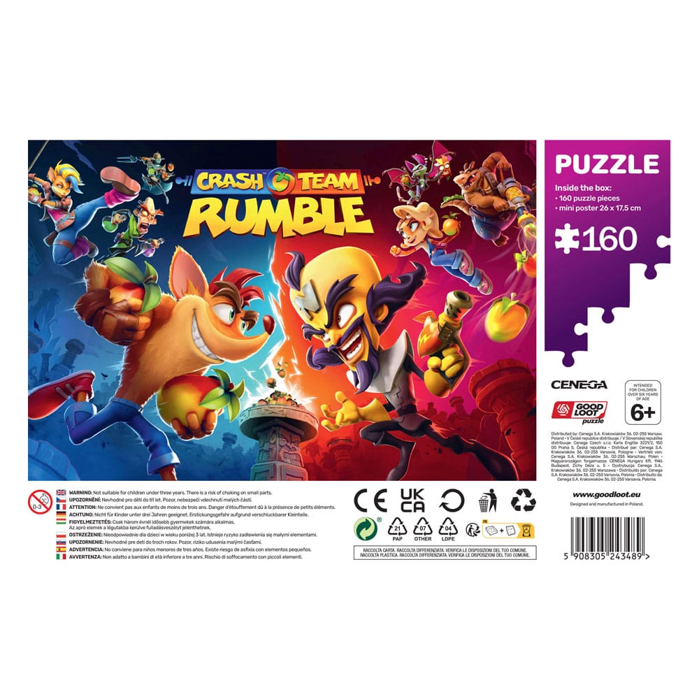 Crash Bandicoot Kids Puzzle Rumble Heroes (160 Teile)
