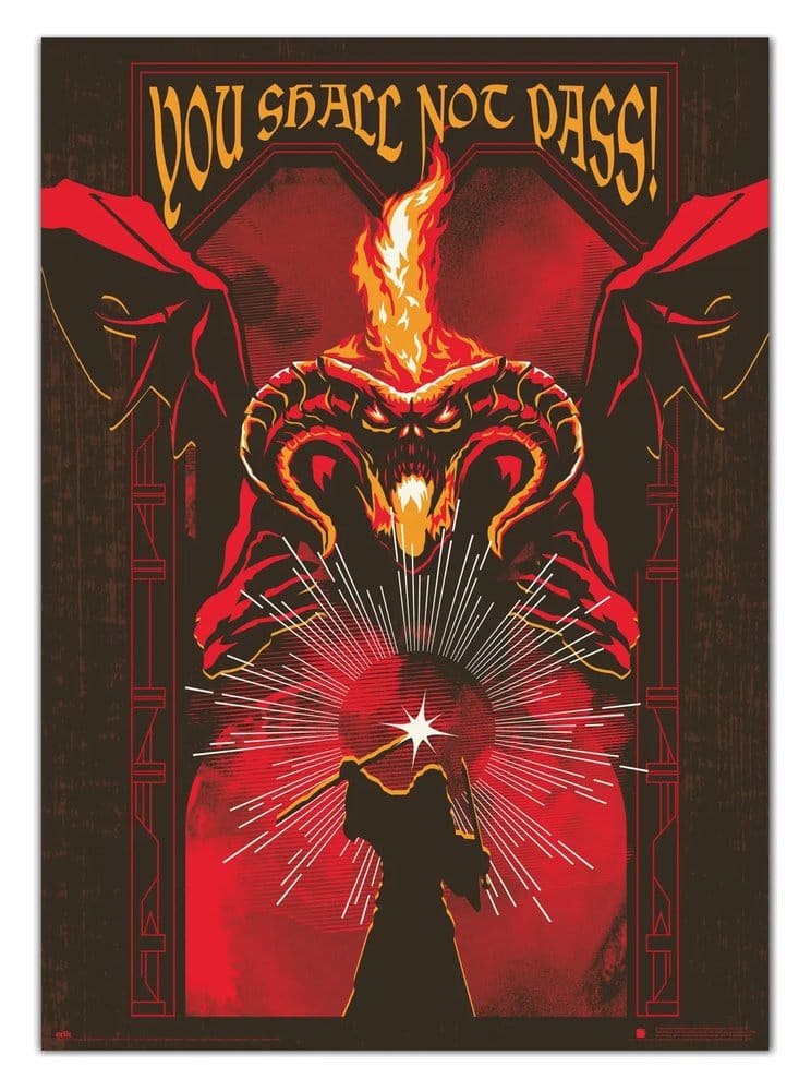 Der Herr der Ringe Leuchtendes Poster Balrog 50 x 70 cm
