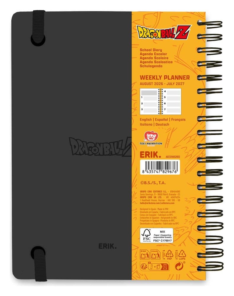 Dragon Ball Terminkalender Wochenplaner 2026/2027 A5