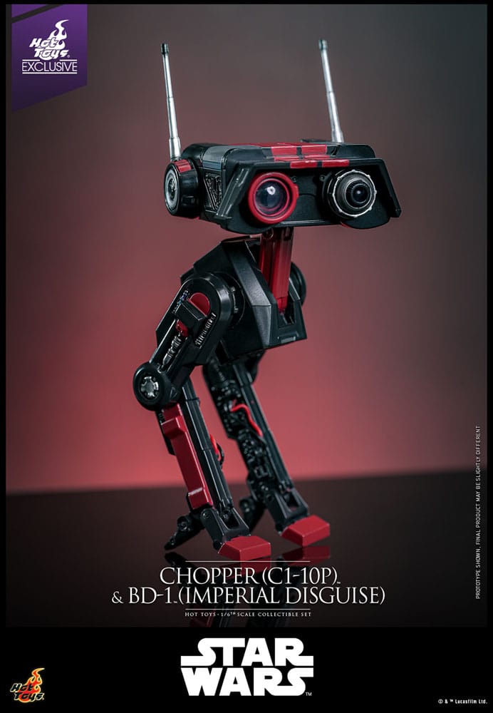 Star Wars Actionfigur Set 1/6 Chopper (C1-10P™) & BD-1™ (Imperial Disguise) 18 cm & 8 cm