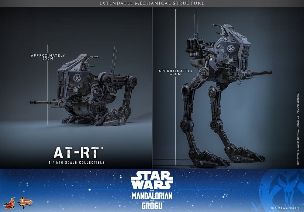 Star Wars: The Mandalorian & Grogu Movie Masterpiece Actionfiguren Set 1/6 Imperial Remnant AT-RT Driver & AT-RT 60 cm