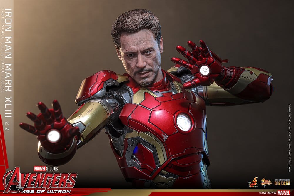 Avengers: Age of Ultron Movie Masterpiece Diecast Actionfigur 1/6 Iron Man Mark XLIII (2.0) 32 cm