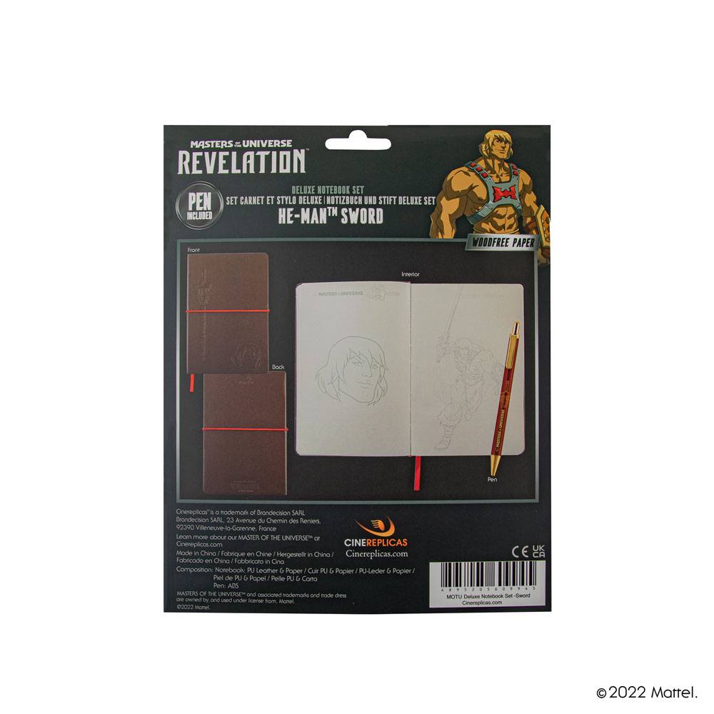 Masters of the Universe - Revelation: Notebook Set (Notebook + Stift) He-Man with Sword
