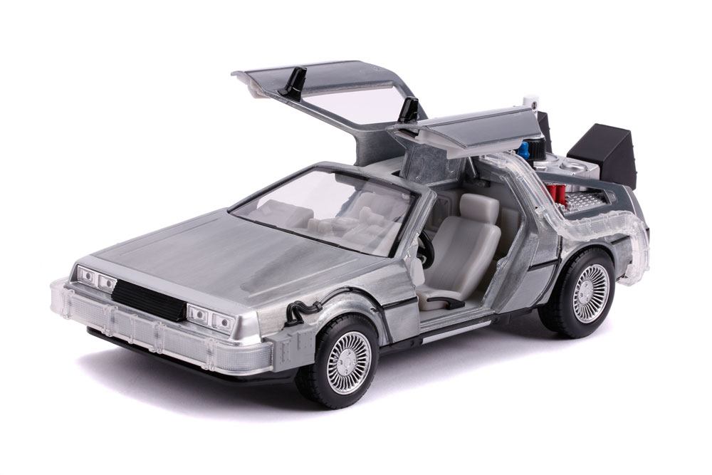 Zurück in die Zukunft II Hollywood Rides Diecast Modell 1/24 DeLorean Time Machine