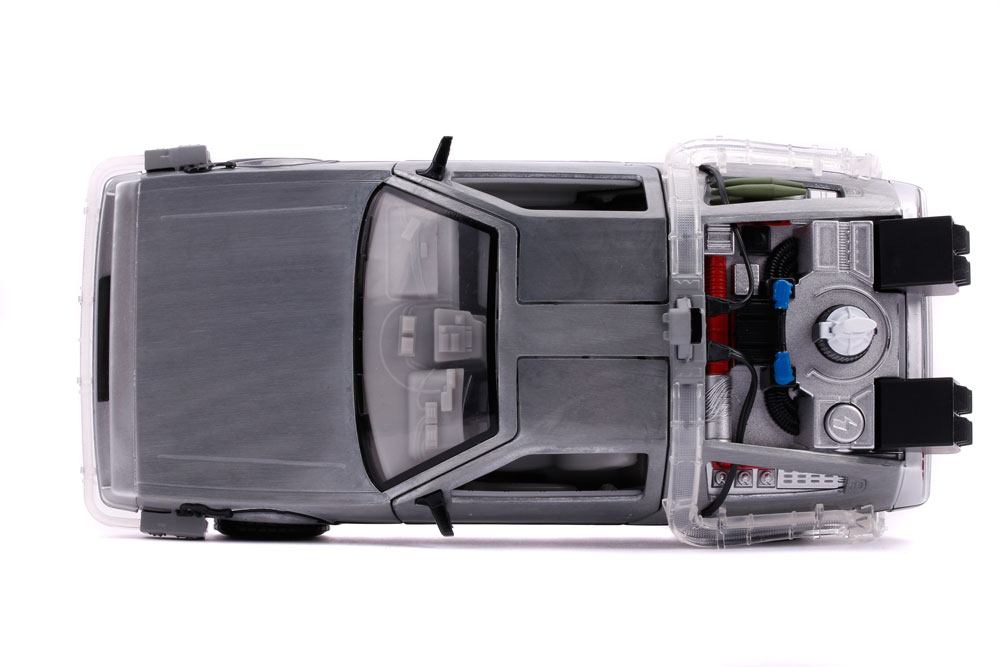 Zurück in die Zukunft II Hollywood Rides Diecast Modell 1/24 DeLorean Time Machine