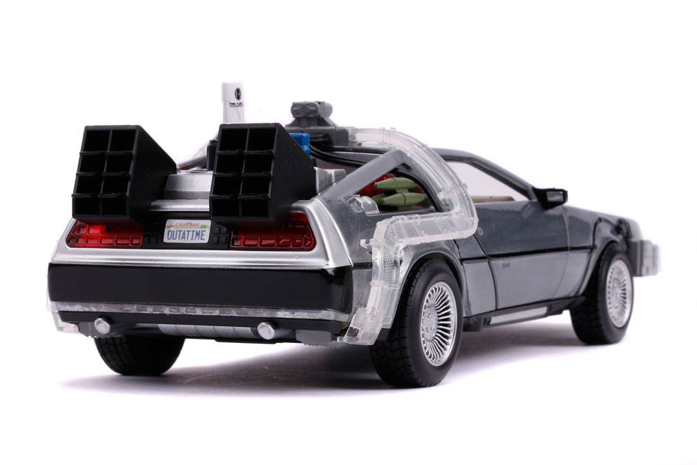 Zurück in die Zukunft II Hollywood Rides Diecast Modell 1/24 DeLorean Time Machine