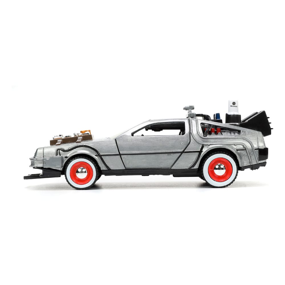 Zurück in die Zukunft III Hollywood Rides Diecast Modell 1/32 DeLorean Time Machine Free Rolling