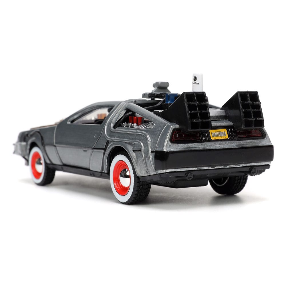 Zurück in die Zukunft III Hollywood Rides Diecast Modell 1/32 DeLorean Time Machine Free Rolling