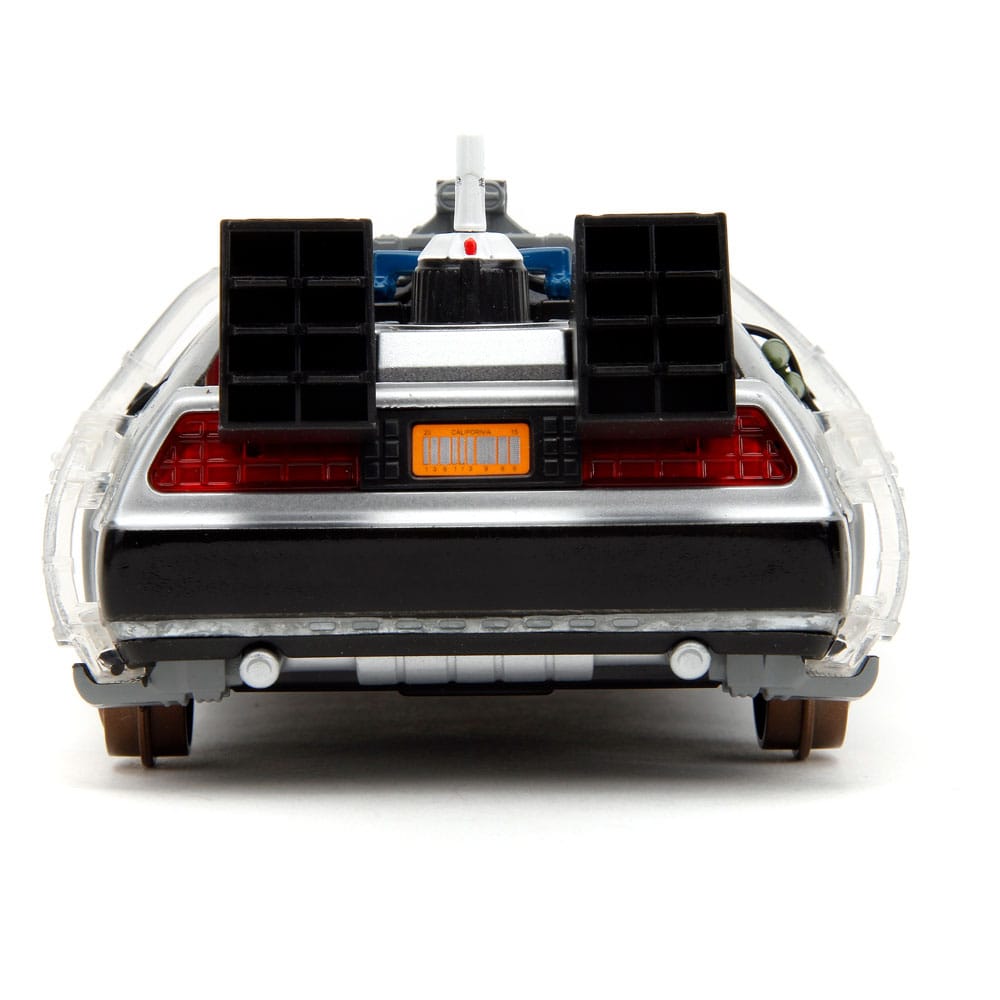 Zurück in die Zukunft III Hollywood Rides Diecast Modell 1/24 DeLorean Time Machine Railroad Wheels