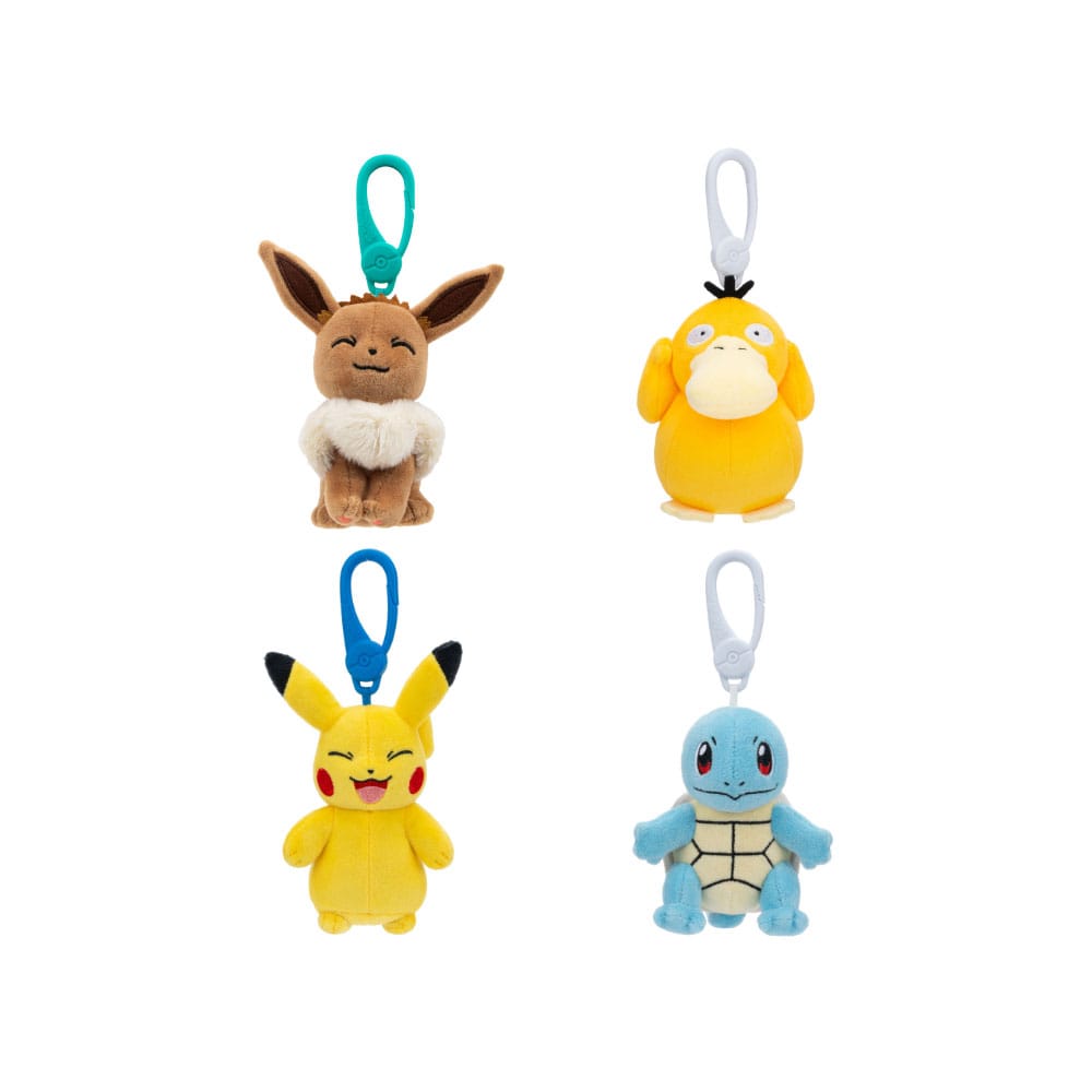 Pokémon Plüschfiguren mit Clip On 10 cm Sortiment (6)