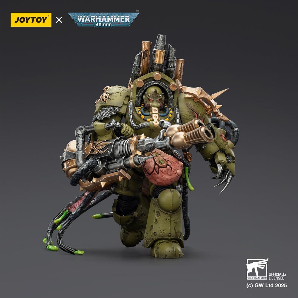 Warhammer 40,000 Actionfigur Death Guard Lord of Virulence with Power Fist and Twin Plague Spewer 14 cm