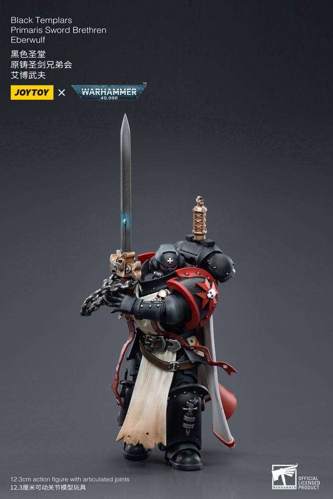 Warhammer 40k Actionfigur 1/18 Black Templars Primaris Sword Brethren Eberwulf 12 cm