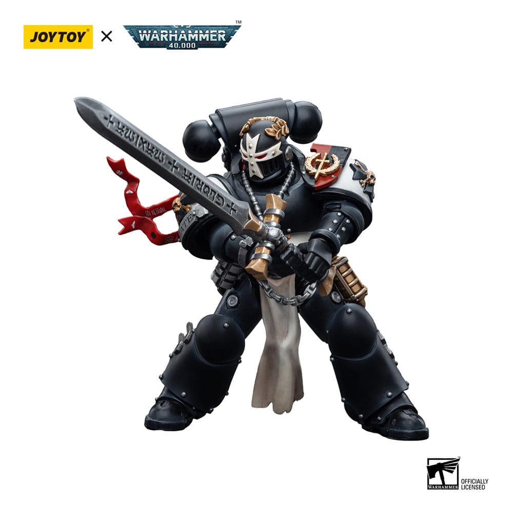 Warhammer 40k Actionfigur 1/18 Black Templars Emperor's Champion Bayard's Revenge 12 cm