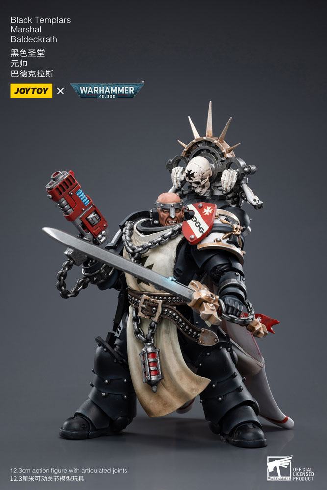 Warhammer 40k Actionfigur 1/18 Black Templars Marshal Baldeckrath 12 cm