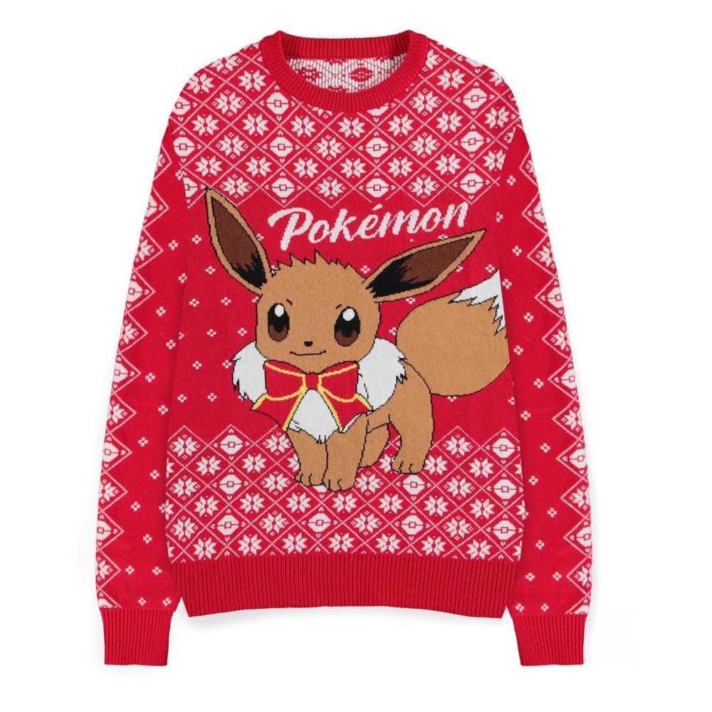 Pokémon Sweatshirt Christmas Jumper Evoli Größe S