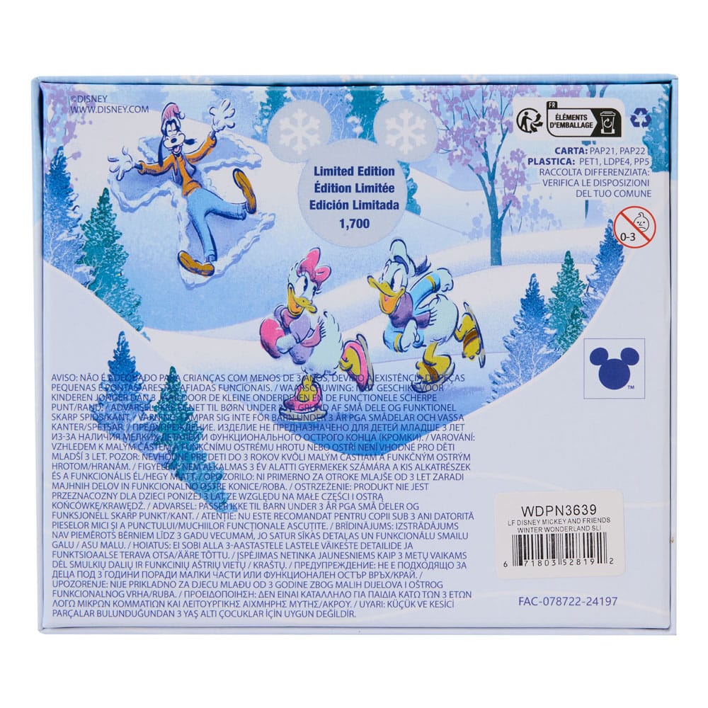 Disney by Loungefly Ansteck-Pins Mickey and friends Winter Wonderland 3" Limited Edition 8 cm