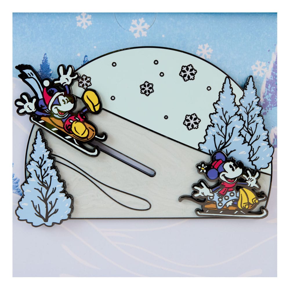 Disney by Loungefly Ansteck-Pins Mickey and friends Winter Wonderland 3" Limited Edition 8 cm