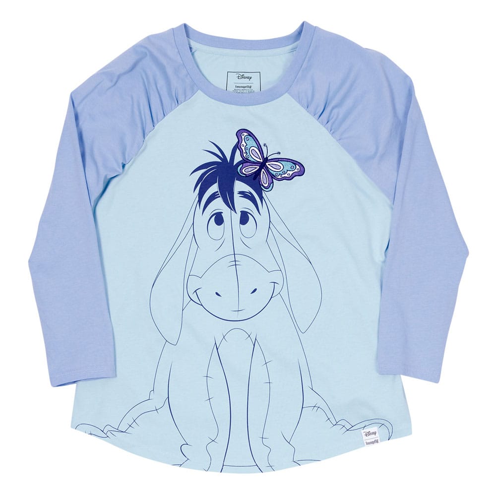 Winnie the Pooh by Loungefly Tee T-Shirt Unisex Eeyore Shirred Raglan Größe L
